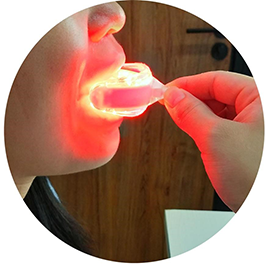 16 Blue 16 Red LEDs Mouthguard